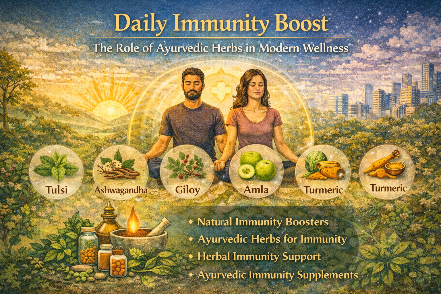 Ayurvedic herbs for daily immunity boost